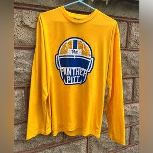 Coyote unisex adult large Pitt panther football long sleeve shirt